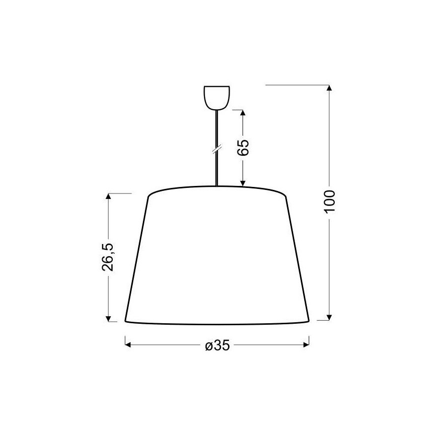 Chandelier on a string PLATINO 1xE27/60W/230V
