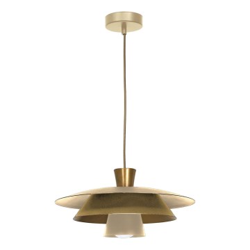 Chandelier on a string PLATO 1xE27/15W/230V beige/gold
