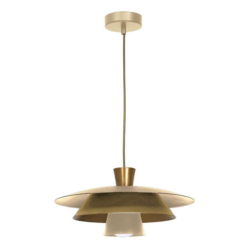 Chandelier on a string PLATO 1xE27/15W/230V beige/gold