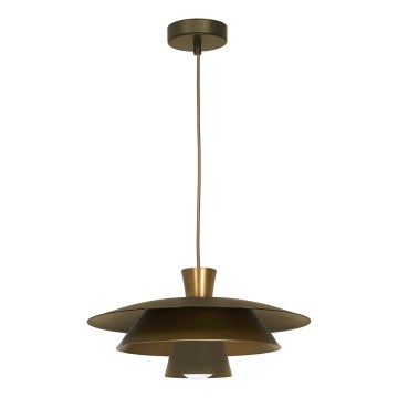 Chandelier on a string PLATO 1xE27/15W/230V brass/gold