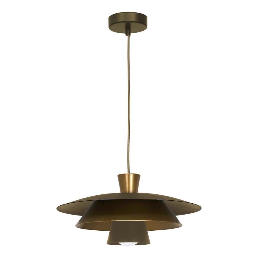 Chandelier on a string PLATO 1xE27/15W/230V brass/gold