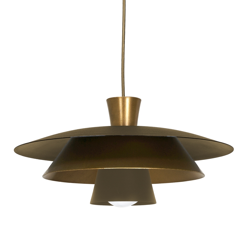Chandelier on a string PLATO 1xE27/15W/230V brass/gold
