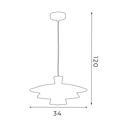 Chandelier on a string PLATO 1xE27/15W/230V brass/gold