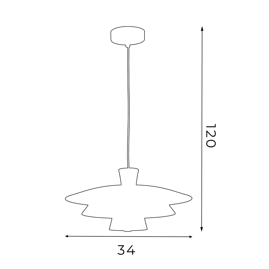 Chandelier on a string PLATO 1xE27/15W/230V brass/gold