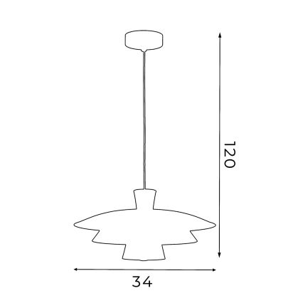 Chandelier on a string PLATO 1xE27/60W/230V
