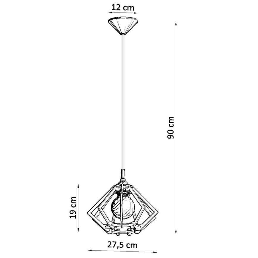 Chandelier on a string POMPELMO 1xE27/60W/230V