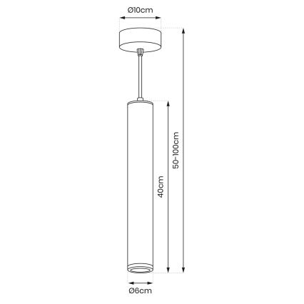Chandelier on a string PORTER 1xGU10/8W/230V white