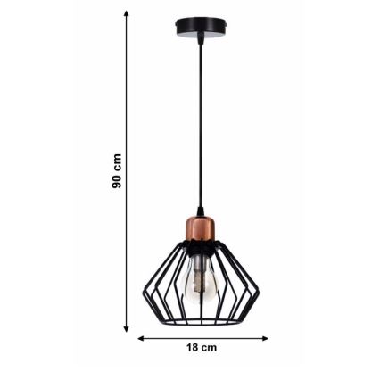 Chandelier on a string PORTO 1xE27/40W/230V