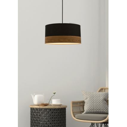 Chandelier on a string PORTO 1xE27/60W/230V black/brown