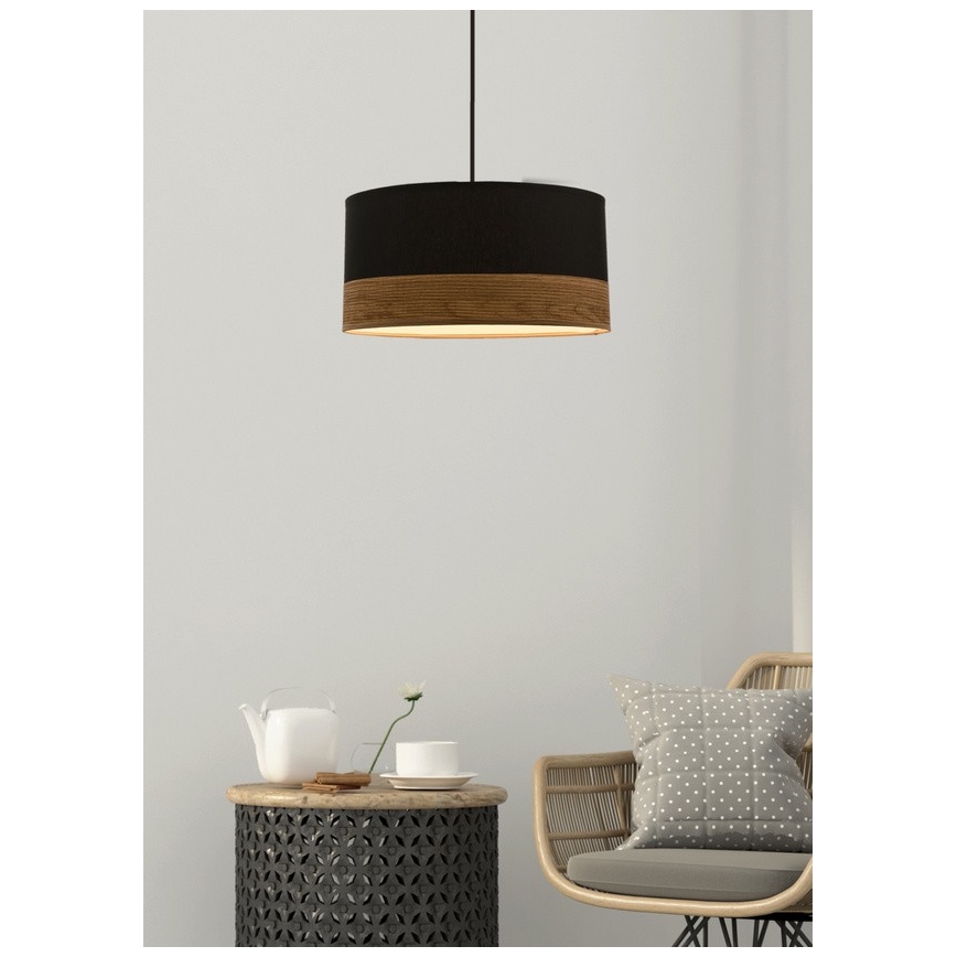Chandelier on a string PORTO 1xE27/60W/230V black/brown