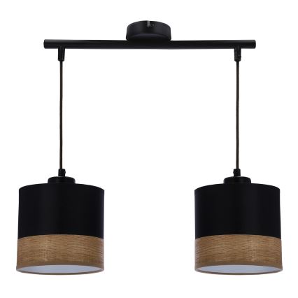 Chandelier on a string PORTO 2xE27/60W/230V black/brown