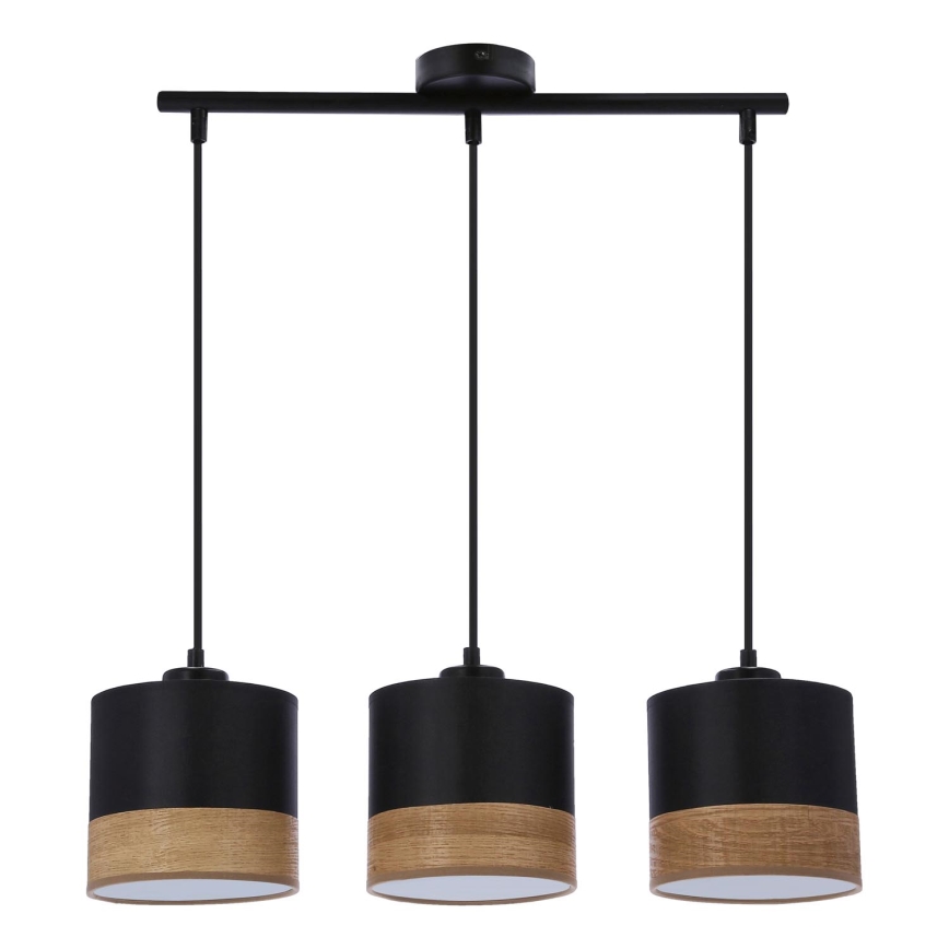 Chandelier on a string PORTO 3xE27/60W/230V black/brown
