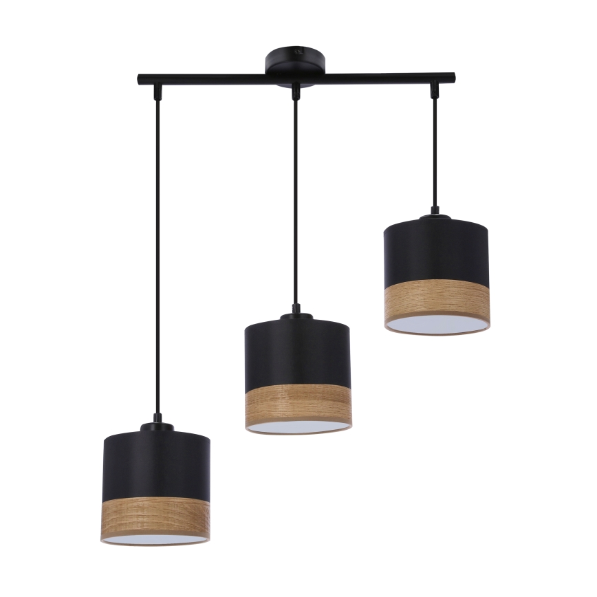 Chandelier on a string PORTO 3xE27/60W/230V black/brown