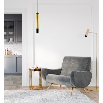 Chandelier on a string PRESCOT 1xGU10/40W/230V gold