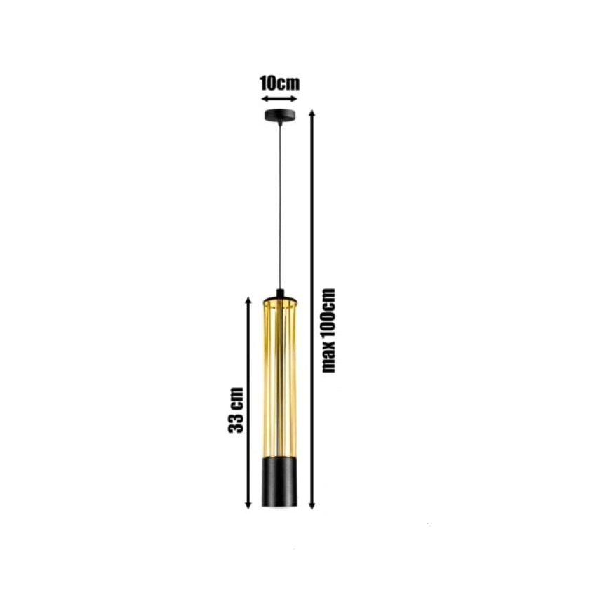 Chandelier on a string PRESCOT 1xGU10/40W/230V gold