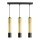 Chandelier on a string PRESCOT 3xGU10/40W/230V gold