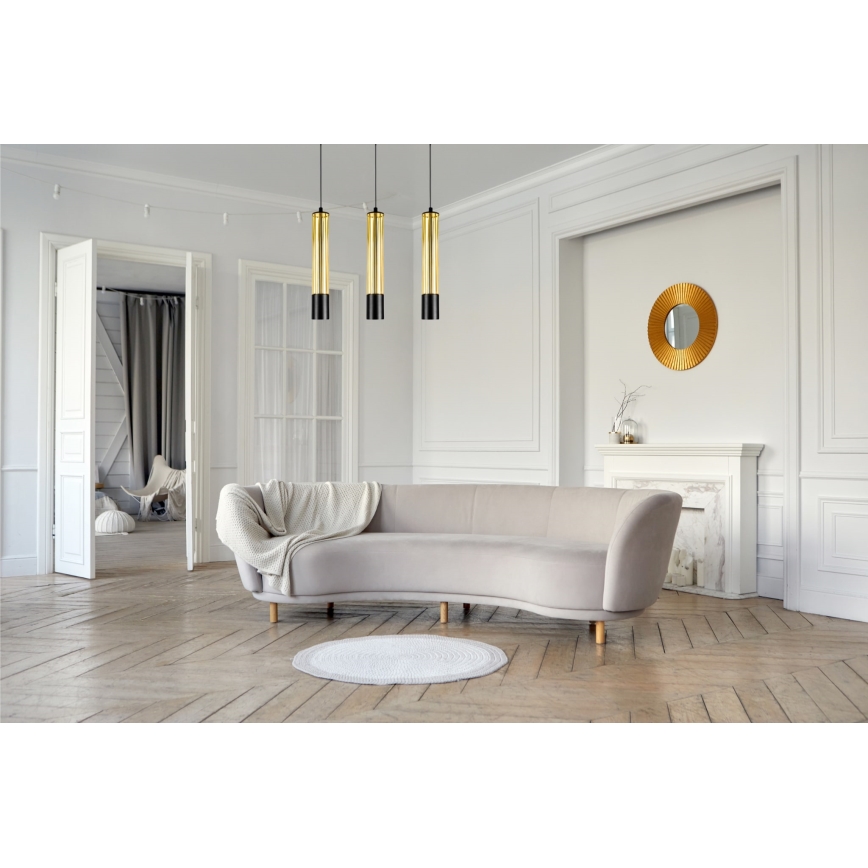 Chandelier on a string PRESCOT 3xGU10/40W/230V gold