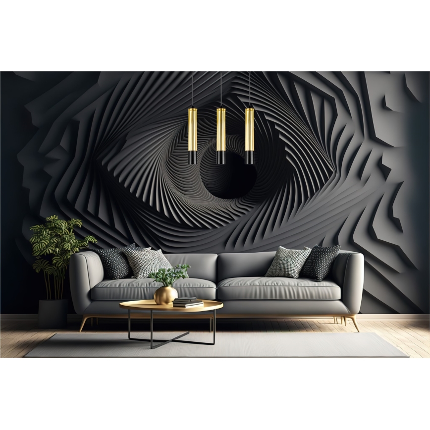 Chandelier on a string PRESCOT 3xGU10/40W/230V gold