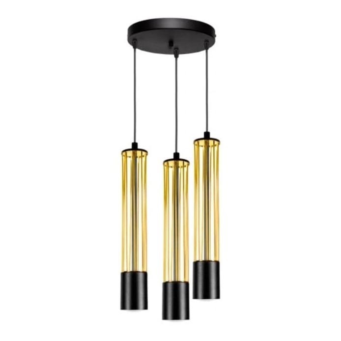Chandelier on a string PRESCOT 3xGU10/40W/230V gold