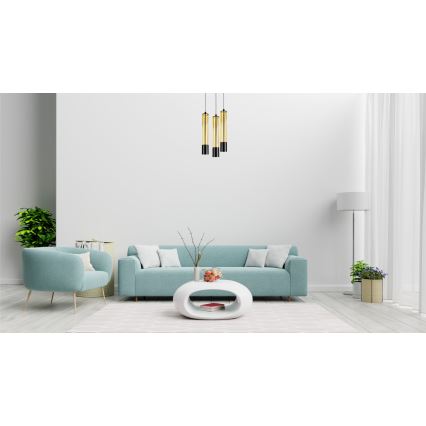 Chandelier on a string PRESCOT 3xGU10/40W/230V gold