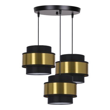 Chandelier on a string PRESTIGE 3xE27/40W/230V gold/black