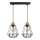 Chandelier on a string PRIMO 2xE27/60W/230V black/gold