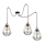 Chandelier on a string PRIMO 3xE27/60W/230V spider black/gold