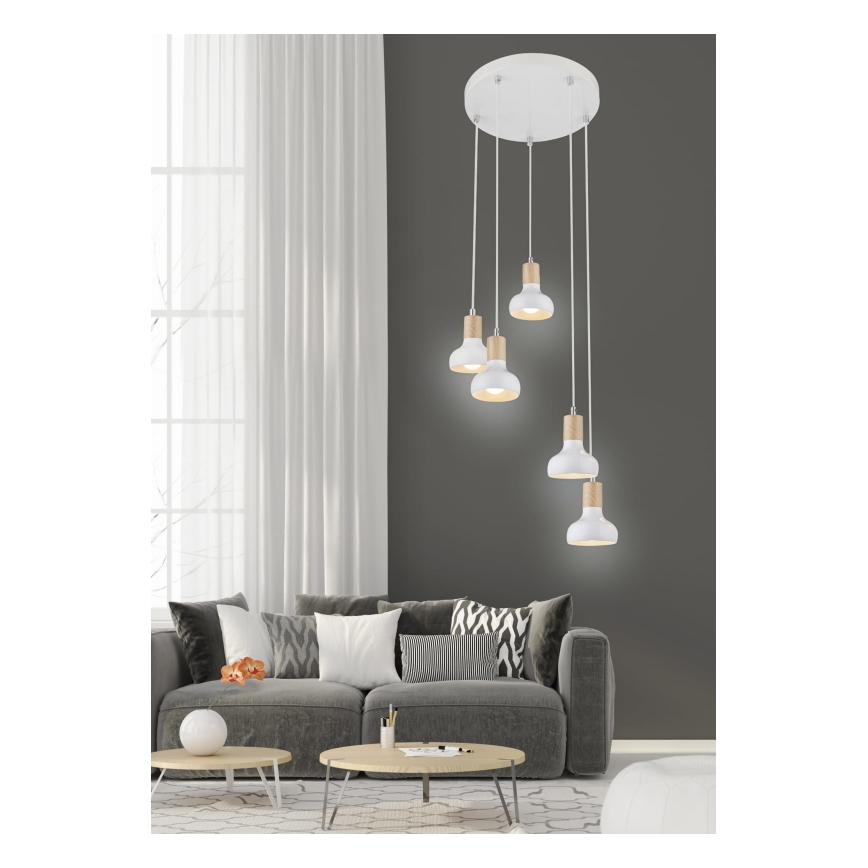 Chandelier on a string PUERTO 5xE14/40W/230V