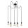Chandelier on a string QUALLE 5xE27/60W/230V spider