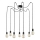 Chandelier on a string QUALLE 7xE27/60W/230V spider