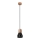 Chandelier on a string QUBIC 1xE27/60W/230V concrete/Birch/beech/black