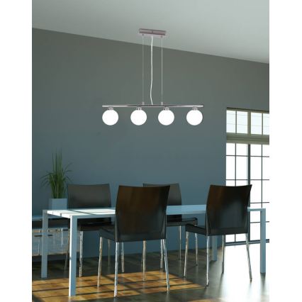 Chandelier on a string RAISA 4xG9/40W/230V shiny chrome