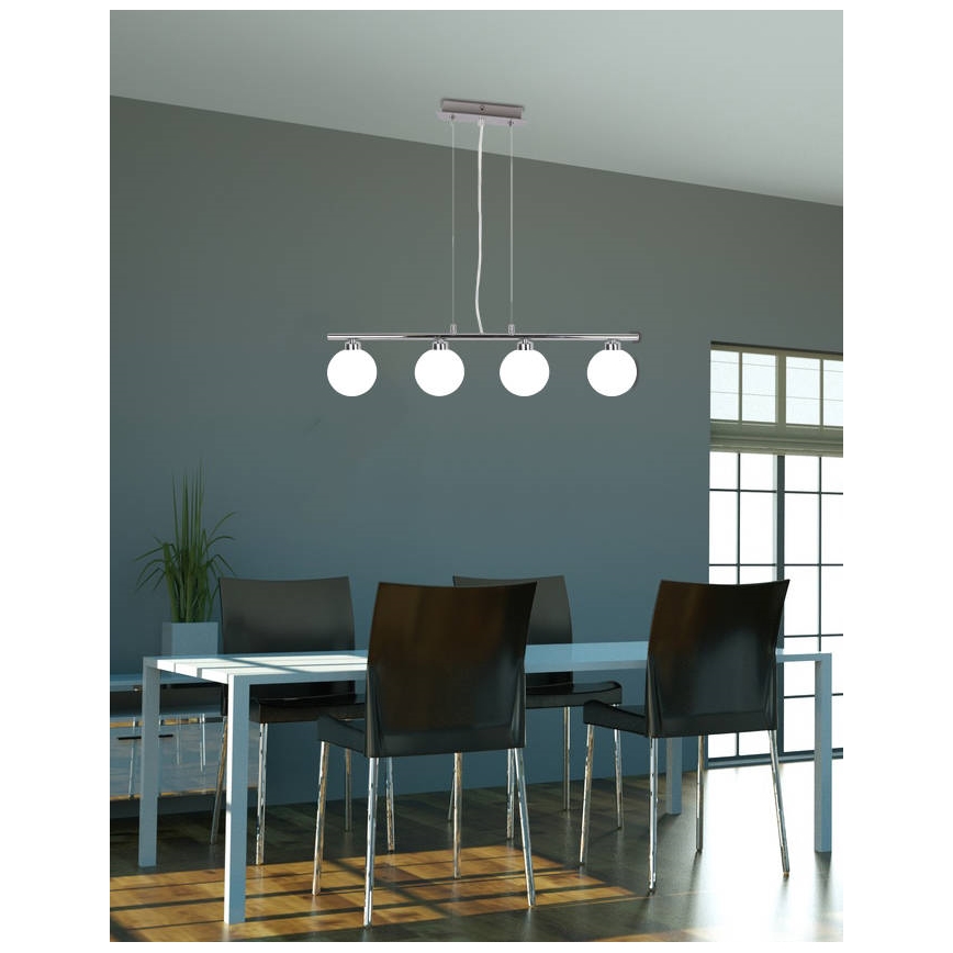 Chandelier on a string RAISA 4xG9/40W/230V shiny chrome