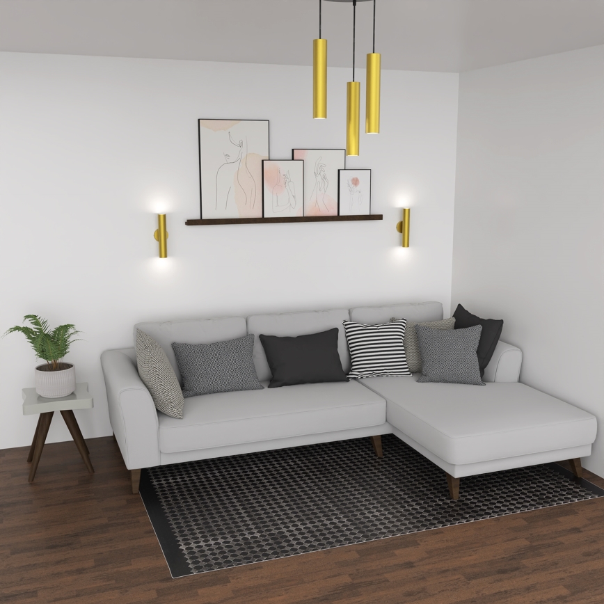 Chandelier on a string RAITO 3xGU10/8W/230V brass