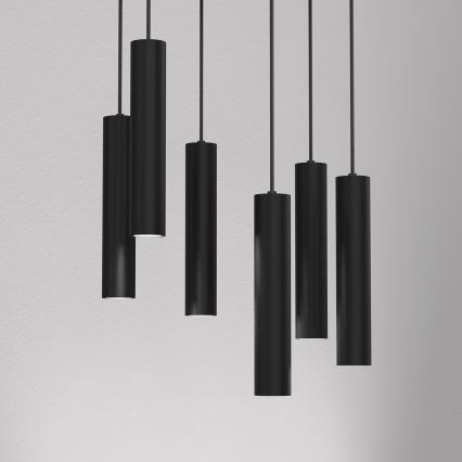 Chandelier on a string RAITO 6xGU10/8W/230V black