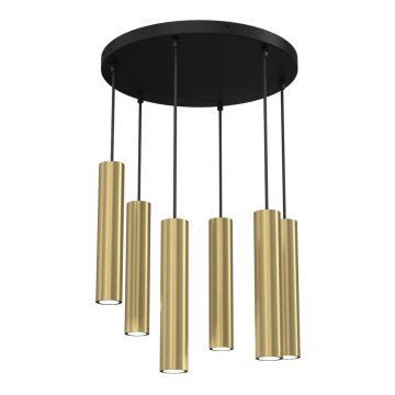 Chandelier on a string RAITO 6xGU10/8W/230V brass