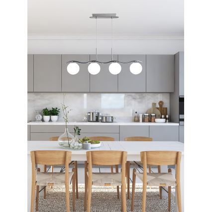 Chandelier on a string RAMON 4xG9/40W/230V shiny chrome