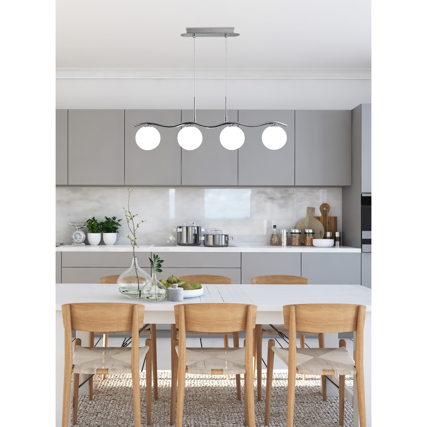 Chandelier on a string RAMON 4xG9/40W/230V shiny chrome