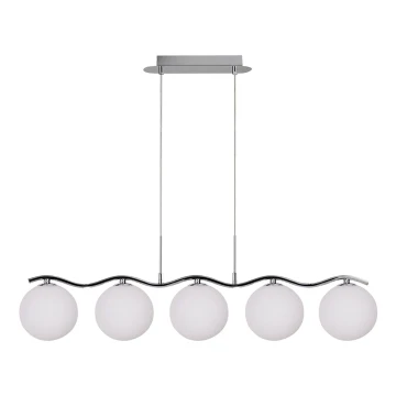 Chandelier on a string RAMON 5xG9/40W/230V shiny chrome