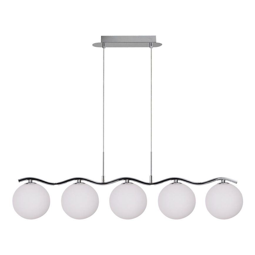 Chandelier on a string RAMON 5xG9/40W/230V shiny chrome