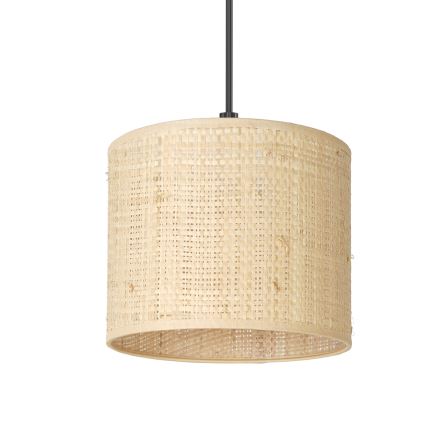 Chandelier on a string RATTAN 1xE27/60W/230V d. 18 cm rattan