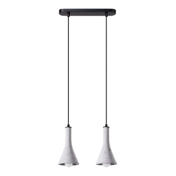 Chandelier on a string REA 2xE14/12W/230V concrete