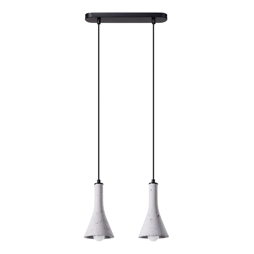 Chandelier on a string REA 2xE14/12W/230V concrete