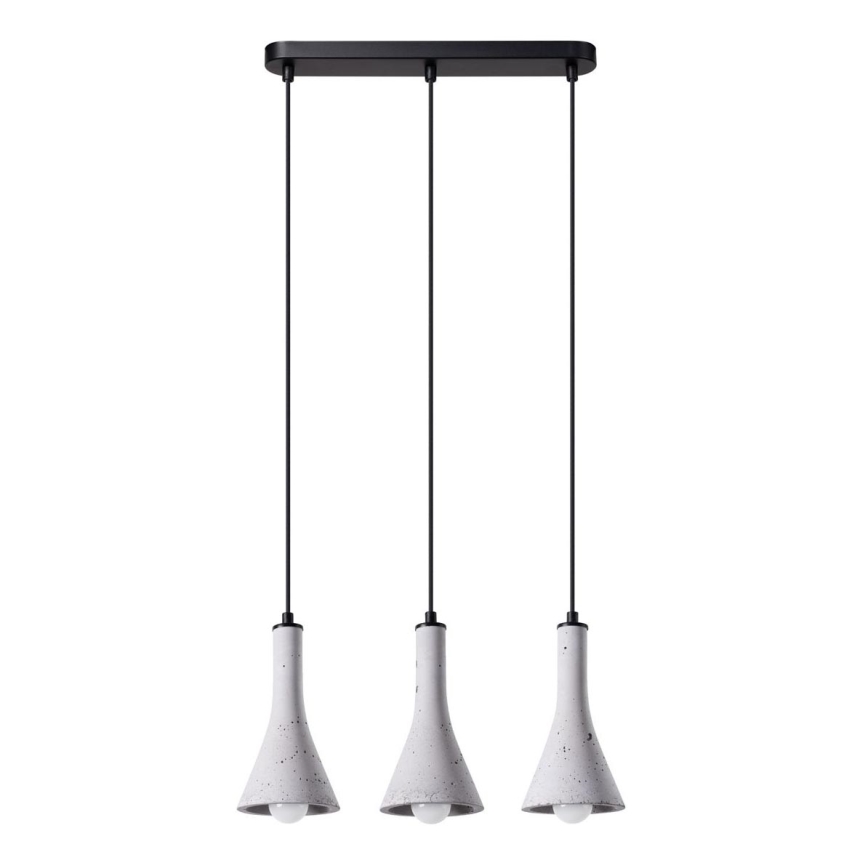 Chandelier on a string REA 3xE14/12W/230V concrete
