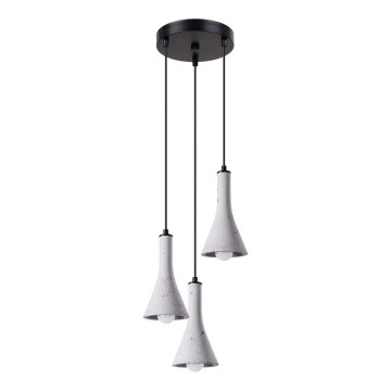 Chandelier on a string REA 3xE14/12W/230V concrete
