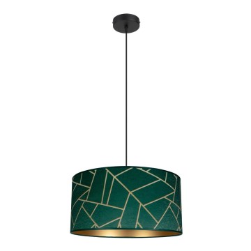 Chandelier on a string RELLA 1xE27/60W/230V green/gold