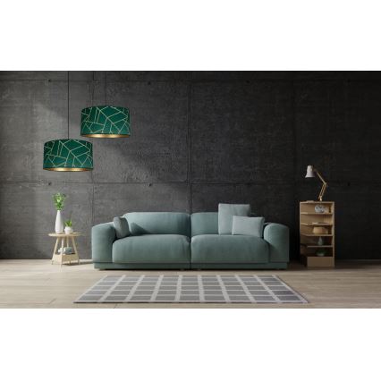 Chandelier on a string RELLA 1xE27/60W/230V green/gold