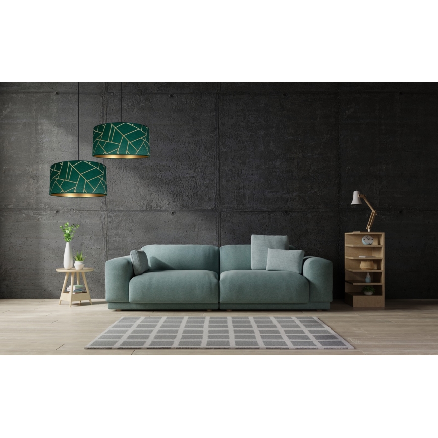 Chandelier on a string RELLA 1xE27/60W/230V green/gold