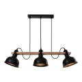 Chandelier on a string RENO 3xE27/40W/230V black/brown