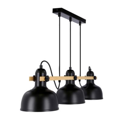 Chandelier on a string RENO 3xE27/40W/230V black/brown